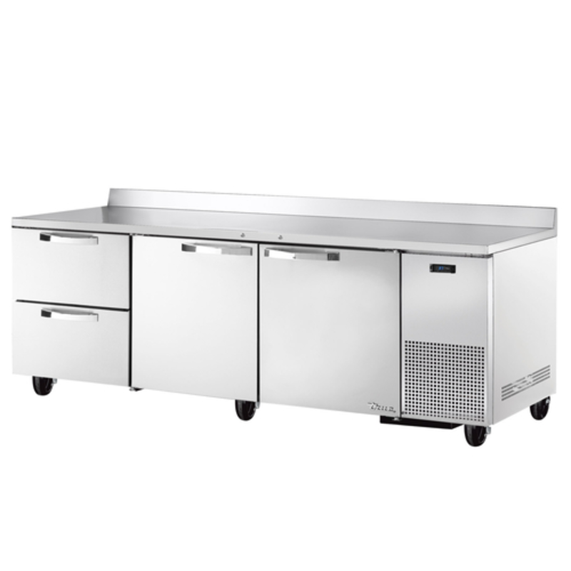 True TWT-93D-2-HC 93-Inch Commercial Refrigerated Worktop Counter for Efficient Kitchen Use