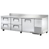 True TWT-93D-4-HC 93-Inch Deep Worktop Refrigerated Counter With Stainless Steel Finish And Storage Drawers