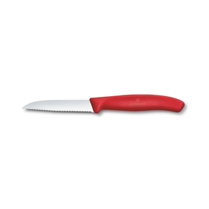 Victorinox 6.7431.C1 3-1/4" Serrated Sheep's Foot Paring Knife Red