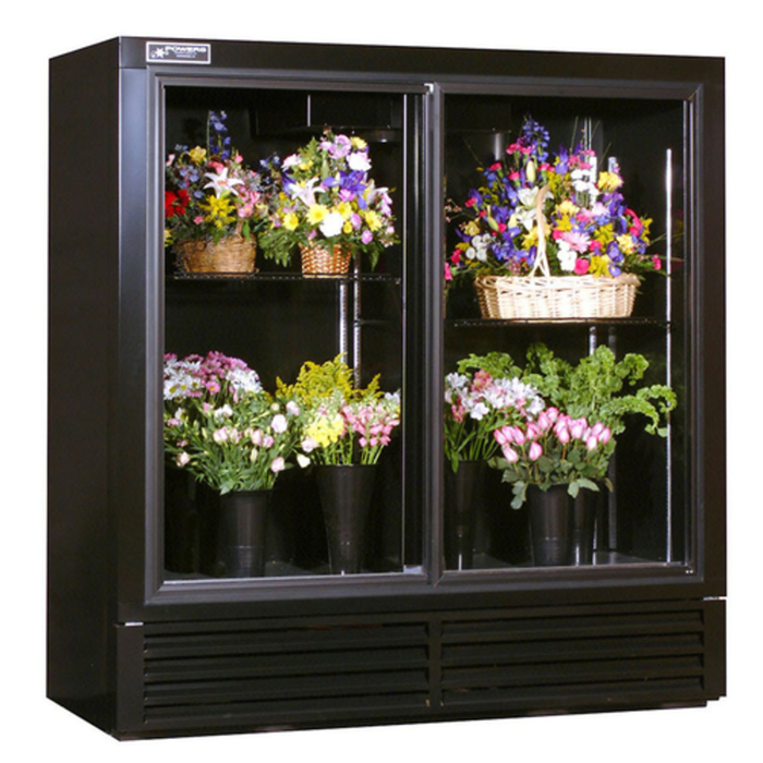 Powers FS70GDHC 70"W Two-Section Sliding Door Floral Cooler