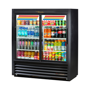 Réfrigérateur commercial à portes vitrées coulissantes True GDM-41SL-48-HC-LD de 47 pouces à deux portes