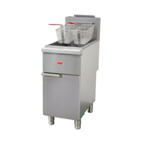 Friteuse à poser au sol au gaz propane liquide Omcan 48636 d'une capacité de 35 à 40 lb