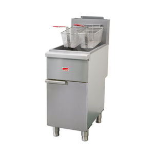 Friteuse à poser au sol au gaz propane liquide Omcan 48636 d'une capacité de 35 à 40 lb
