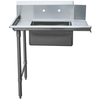 Stainless Steel Soiled Dish Table Sink With A Pre-Rinse Area For Organized Warewashing