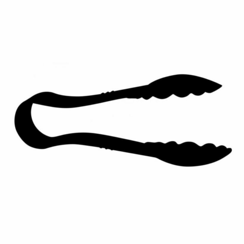 Alt Tag: Omcan 80151 12-inch Heavy-Duty Plastic Utility and Serving Tongs one-piece plastic serving tongs for buffet catering and commercial kitchen