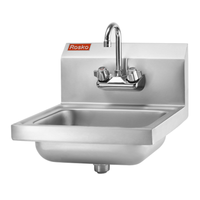 Rosko RO-WMHS-1410 Wall Mounted Hand Sink 17"W x 15-3/8"D