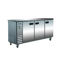 Celcold CBB72S 73"W Stainless Steel Back Bar Cabinet Refrigerator