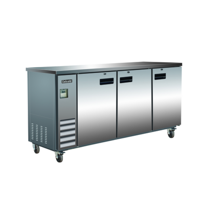 Celcold CBB72S 73"W Stainless Steel Back Bar Cabinet Refrigerator