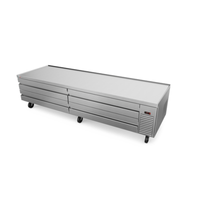 Fagor Refrigerated Chef Base with Four Drawers on Wheels for Convenient Kitchen Storage