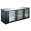 U-Star USBB-9028G Back Bar Refrigerated Cabinet For Bars And Restaurants With Three Glass Doors