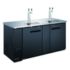 U-STAR USBD-6928/2 69" Commercial Draft Beer Cooler With Two Taps And Spacious Interior For Keg Storage.