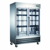 U-STAR USFZ-2D-G 54" Two Section Glass Door Reach-In Freezer 48 cu.ft. With Self-Closing Doors