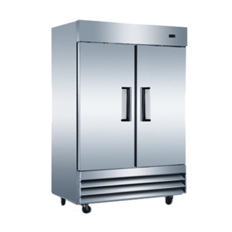 U-STAR USRF-2D Two-Section Reach-In Refrigerator With Stainless Steel Finish And Double Doors