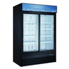 U-STAR USRFS-2D/B Glass Door Refrigerator Merchandiser With Double Doors And Interior Lights