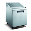 Refrigerated Sandwich Salad Prep Table With A Metal Finish And Open Lid For Easy Access To Ingredients