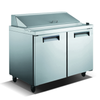 U-STAR USSL-2D 48" Two-Door Sandwich Prep Table For Organized Ingredient Staging In Commercial Settings