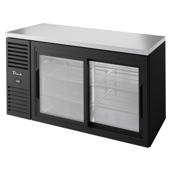 Réfrigérateur de Bar True TBR60-RISZ1-L-B-11-1 à Portes Coulissantes en Verre Noir de 60 Pouces