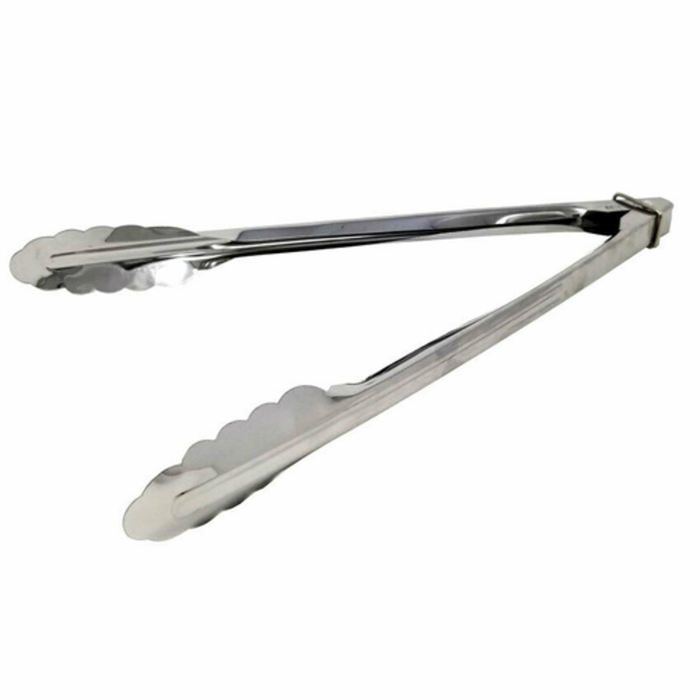 Omcan 14003 12-inch Stainless Steel Heavy-Duty Locking Utility Tongs