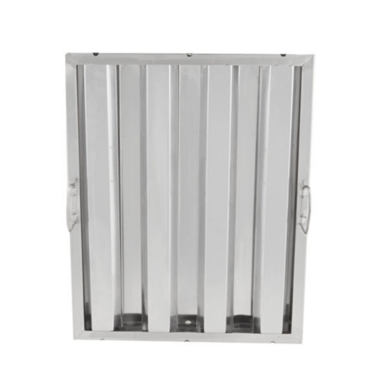 OMCAN 34837 Filtre à hotte de cuisinière en acier inoxydable de 16 pouces de largeur Filtre à graisse commercial pour systèmes de ventilation de restaurant