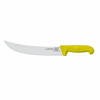 5-Inch Stainless Steel Pointed Tip Steak Knife with Yellow Handle For Precise Meat Cuts