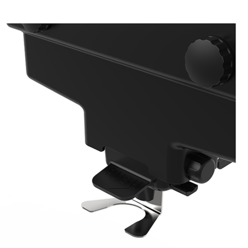 Zummo Bottle Support For Z40 Nature Juicer Showing Release Mechanism And Stable Platform For Easy Use.