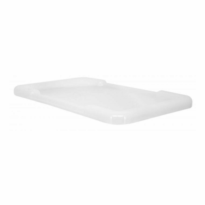 Omcan 10963 Durable Plastic Lug Cover for Food Prep and Storage clear food-grade plastic lid for secure ingredient storage