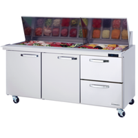 Blueair BLMT72-D2R-HC Table de préparation de sandwich Mega Top 72-3/8"L