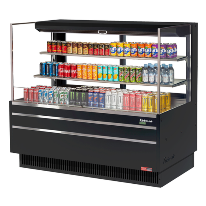 Turbo Air TOM-60L-UFD-W(B)-3S-N 58-3/4"W Open Display Merchandiser