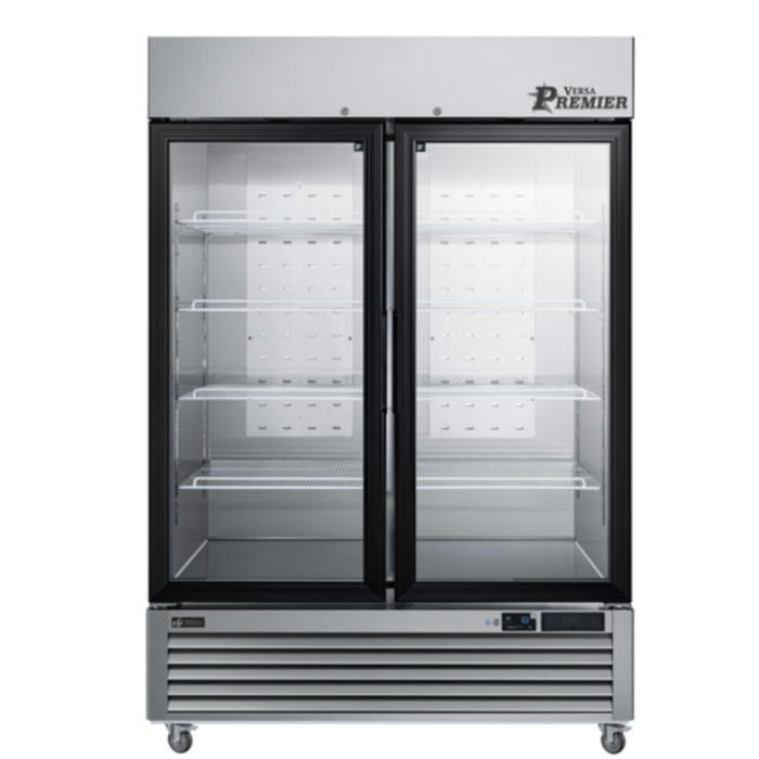 EFI Sales F2-54GDSVCP 54" Two-Section Glass Door Reach-In Freezer With Glass Doors And Adjustable Shelves