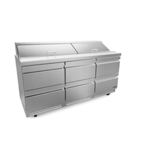 Fagor FST-72-18-D6-N 72-1/2" Wide Refrigerated Sandwich Salad Prep Table With Spacious Work Area