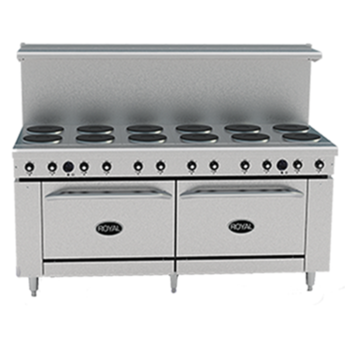 Royal RRE-12-C 72" Electric Restaurant Range with 12 Hotplates