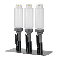Nemco 10983 Triple Portion Pump Dispenser Stand 13"L x 5"W