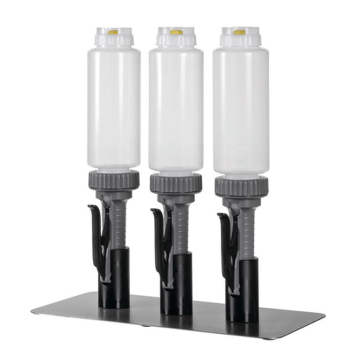Nemco 10983 Triple Portion Pump Dispenser Stand 13"L x 5"W