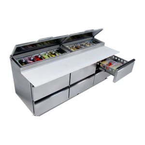 Silver King SKPZ92-EDUS1 92" Refrigerated Pizza Prep Table with Drawers