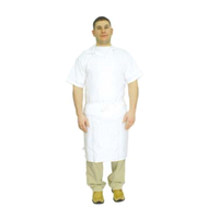 Tablier bavoir économique 11AB-3636WH 86,36 cm L x 91,44 cm l, toile de coton blanche