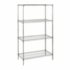 EFI N-S1842C 42"W x 18"D Chrome Plated Wire Shelf with Four Tiers for Storage and Display