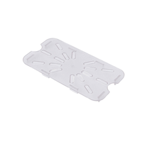 Omcan 85033 Égouttoir en polycarbonate transparent demi-taille pour bacs de conservation des aliments