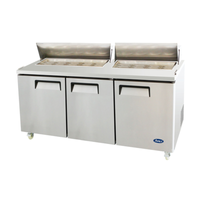Atosa MSF8304GR 72.7"W Three-Section Sandwich Prep Table Refrigerator