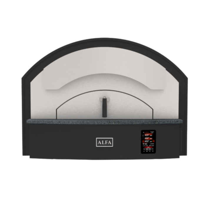 Alt Tag: ALFA FORNI 59328 Zeno Series Electric Oven 6-Pizza Capacity front view electric pizza oven with digital control panel