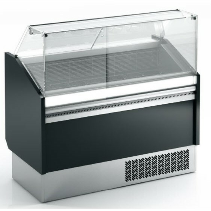 Infrico IDC-VBZ15SU Vitrine à glaces étroite 162 cm, 263 litres