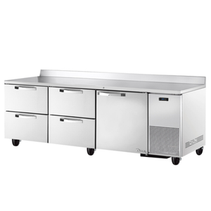 Réfrigérateur de comptoir à quatre tiroirs True TWT-93D-4-HC de 236,8 cm
