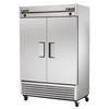 True T-Series 54-1/8" Two-Section Solid Door Reach-In Refrigerator Freezer, dual temperature reach-in refrigerator freezer