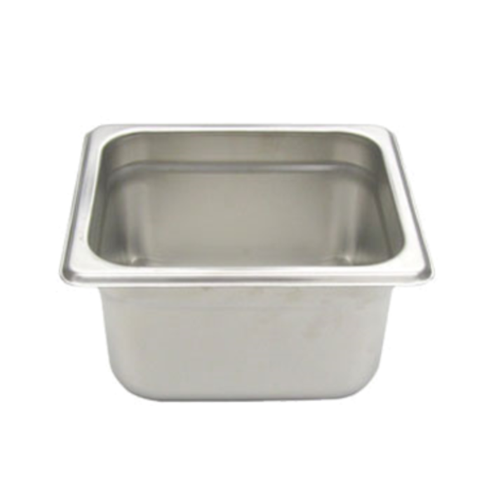 Nestwell 22S4 1/6-Size 6-7/8"L x 6-5/16"W Stainless Steel Steam Table Pan