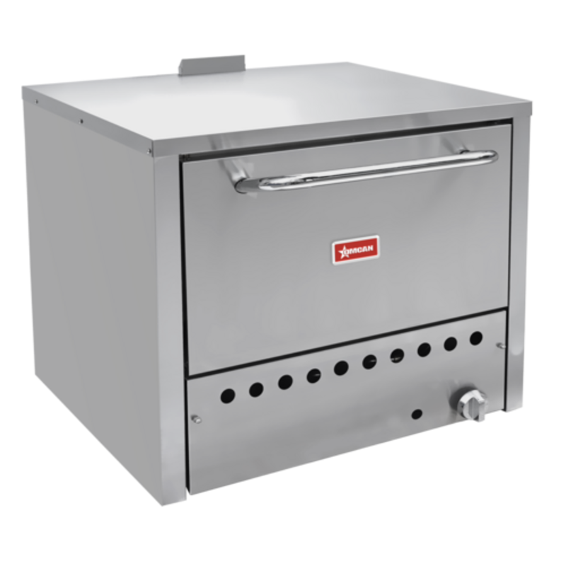 Four à pizza à gaz à chambre unique en acier inoxydable Omcan 48082 32 000 BTU