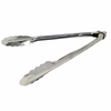 Heavy-Duty Stainless Steel Kitchen Tongs With Scalloped Edges For Easy Handling And Control.