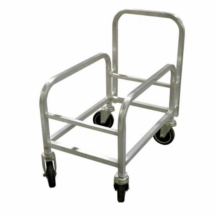 OMCAN 18315 Aluminum 1-Slide Bulk Goods Cart for Transporting Pans heavy-duty aluminum pan cart with casters