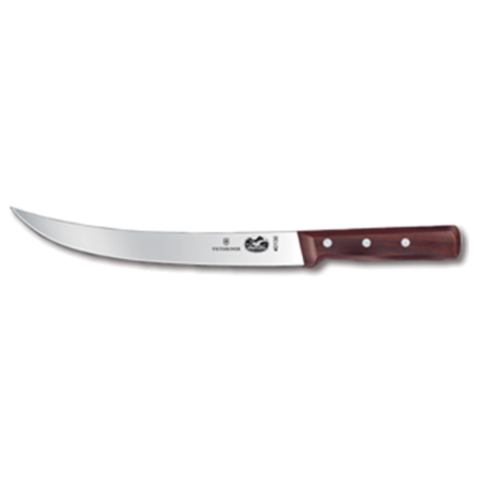 Victorinox 5.7200.25 10" Blade Wood Handle Curved Breaking Knife