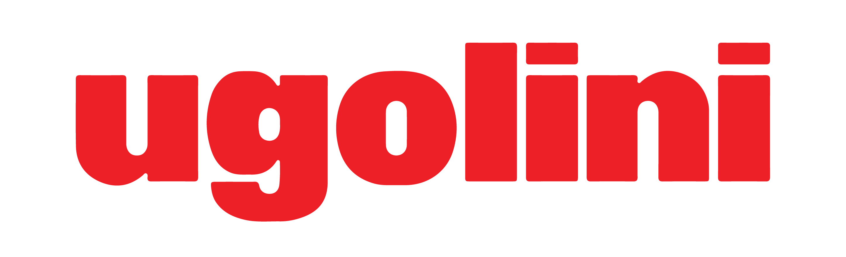 Red 'ugolini' logo on a white background