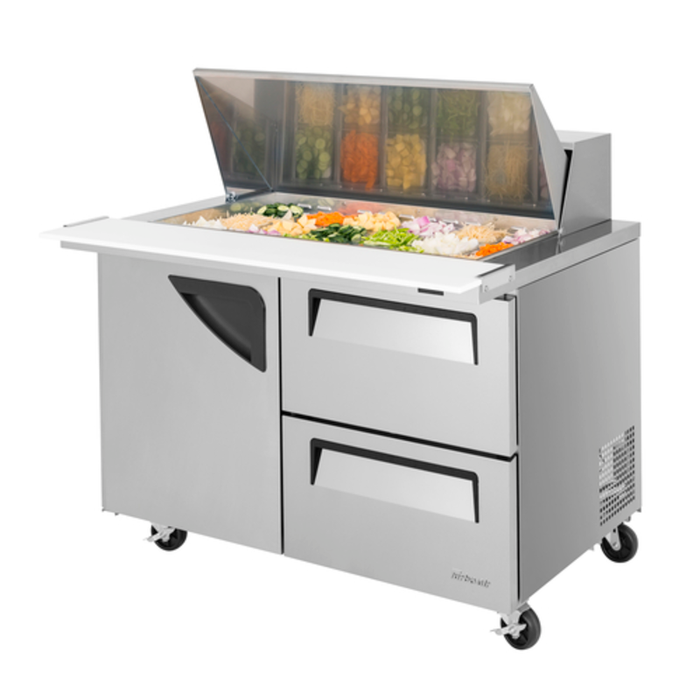 Turbo Air TST-48SD-18-D2-N Table de préparation réfrigérée Mega Top 48"