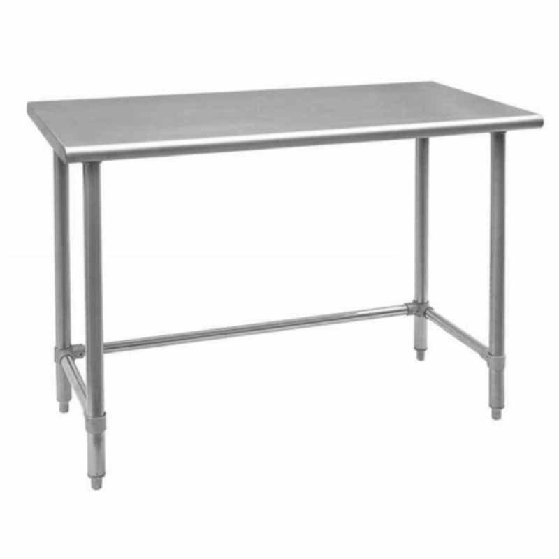 Heavy-Duty Stainless Steel Work Table With A Spacious Surface For Commercial Use